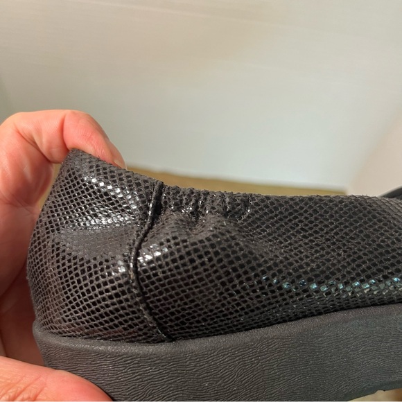 Clarks Black Sillian Jetay Wedge Flats Size 8 - Picture 10 of 14
